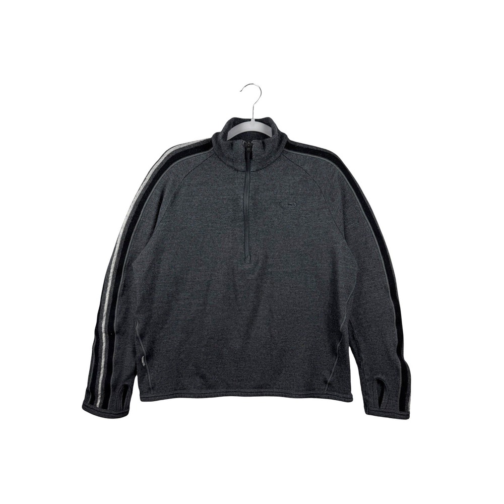 Icebreaker Merino 1/2‎ Zip Pullover Men's Sz S Gray Wool Base Layer Sweater